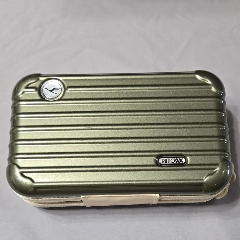 RIMOWA x Lufthansa First Class Collectible Amenity Case - Metallic Olive Green